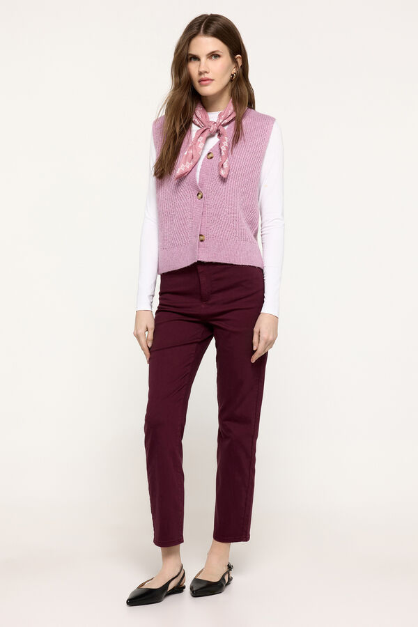 Milano Cal&ccedil;a com cinco bolsos Bordeaux