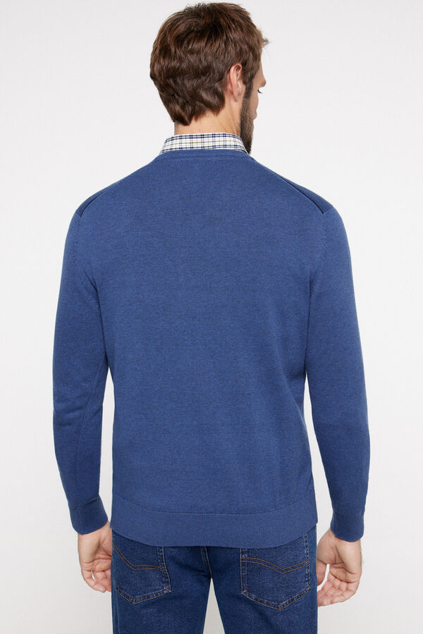 Fifty Outlet Jersey básico cuello pico bluish