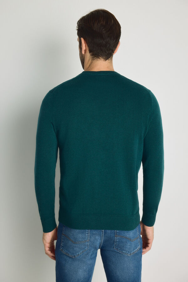 Milano Camisola gola em bico Azul