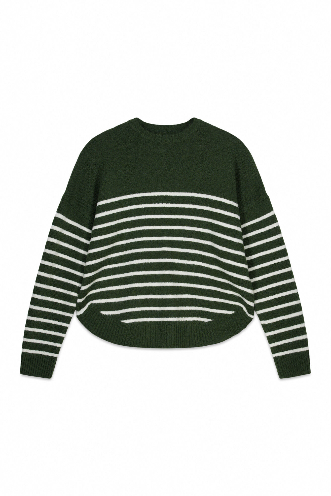 Milano Camisola de riscas gola redonda