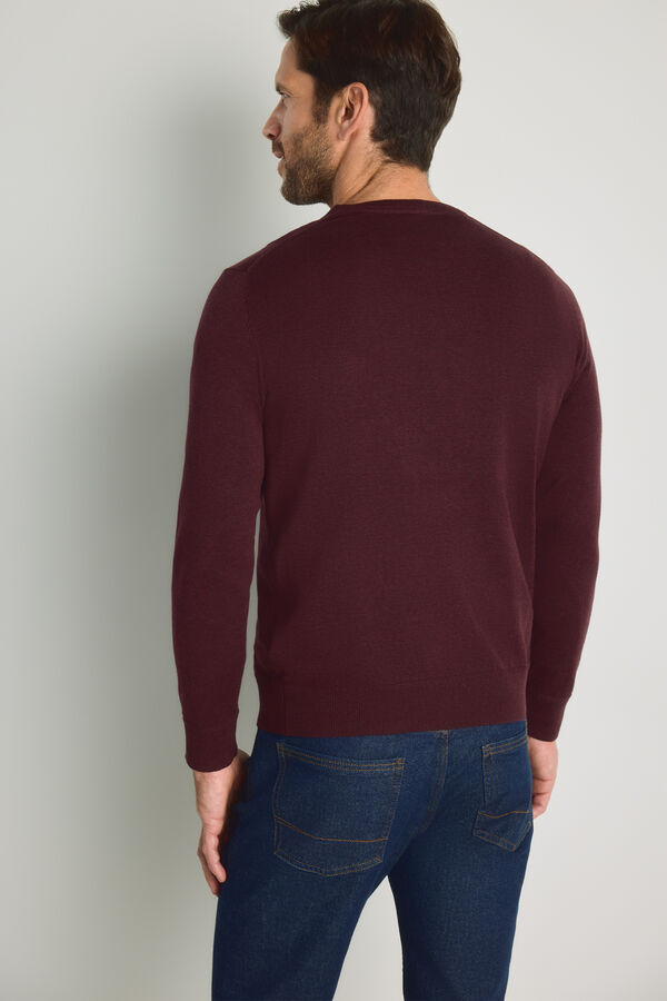 Pedro del Hierro Jersey cuello caja Granate