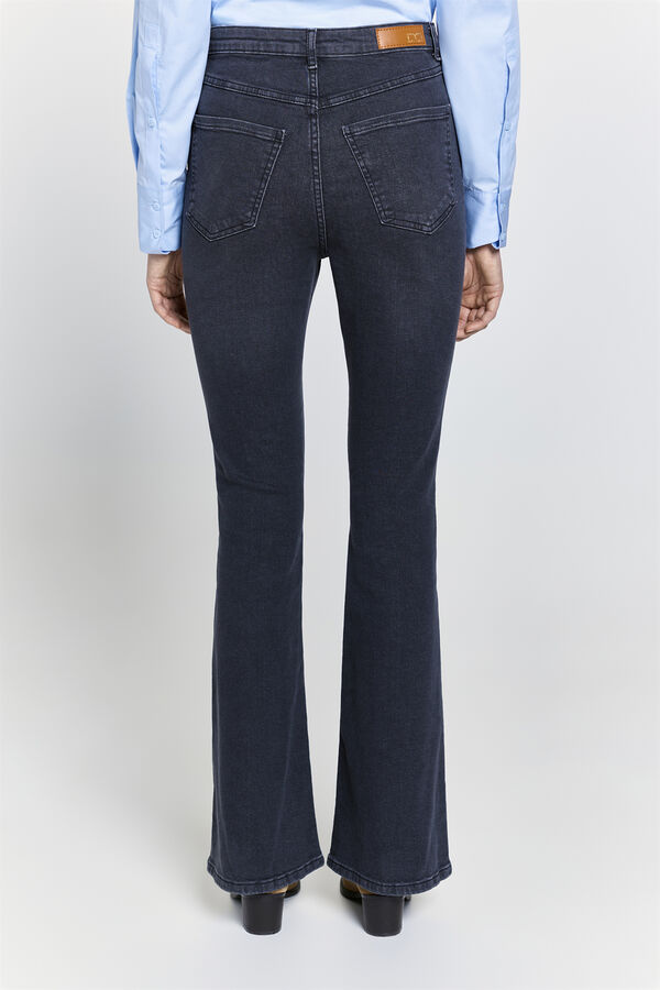 Milano Jeans flare tiro alto Gris