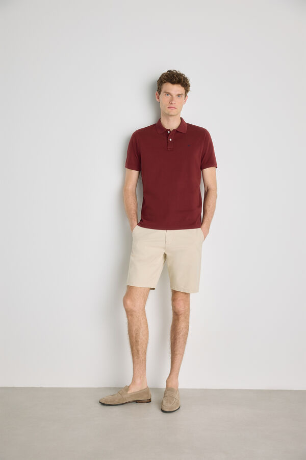 Pedro del Hierro Polo de manga curta Bordeaux
