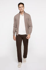 Pedro del Hierro Cardigan PDH com fecho-&eacute;clair Torrefac&ccedil;ao