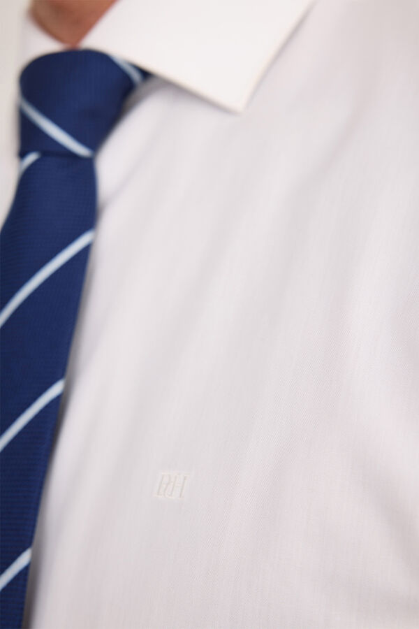 Pedro del Hierro Camisa social Pinpoint Branco