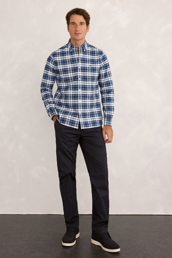 Pedro del Hierro Camisa Sport Cuadros Navy