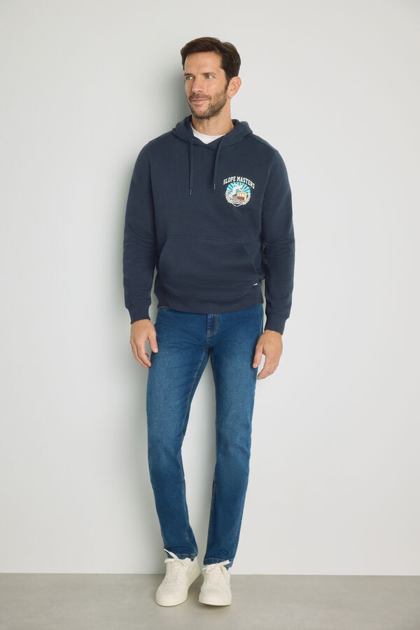 Milano Sweatshirt com capuz e bolso Azul