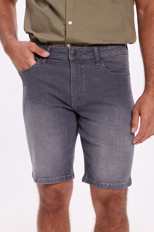 Milano Bermuda denim slim Cinza medio