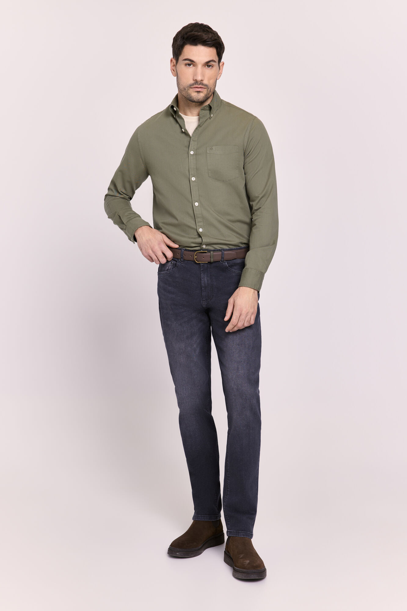 Milano Camisa lisa manga larga