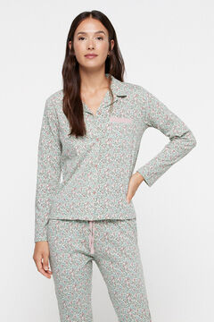 Fifty Outlet Pijama camiseiro Estampado verde