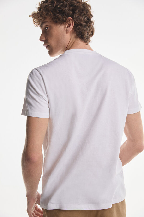 Fifty Outlet Camiseta con estampado posicional Branco