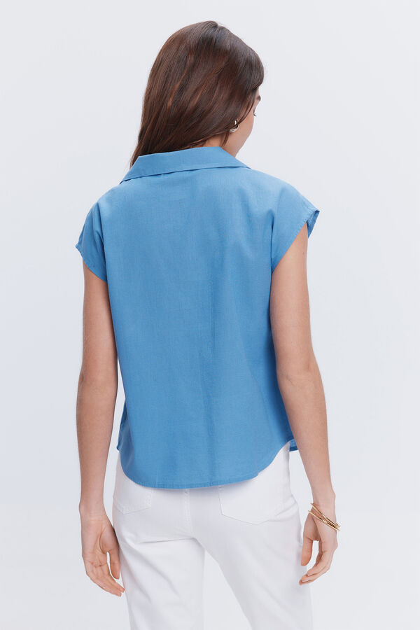 Milano Blusa escote resort Azul