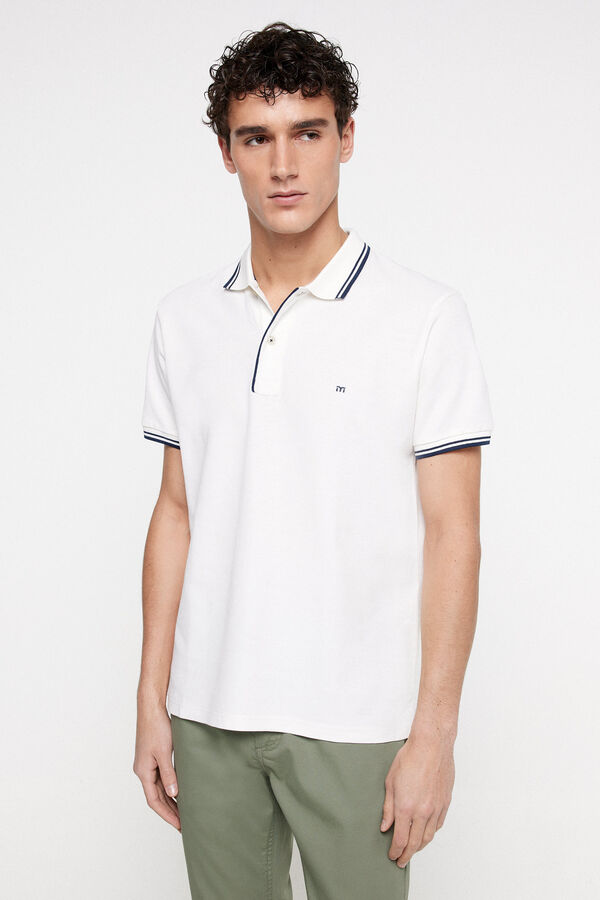 Fifty Outlet Polo Tipping Contraste Branco
