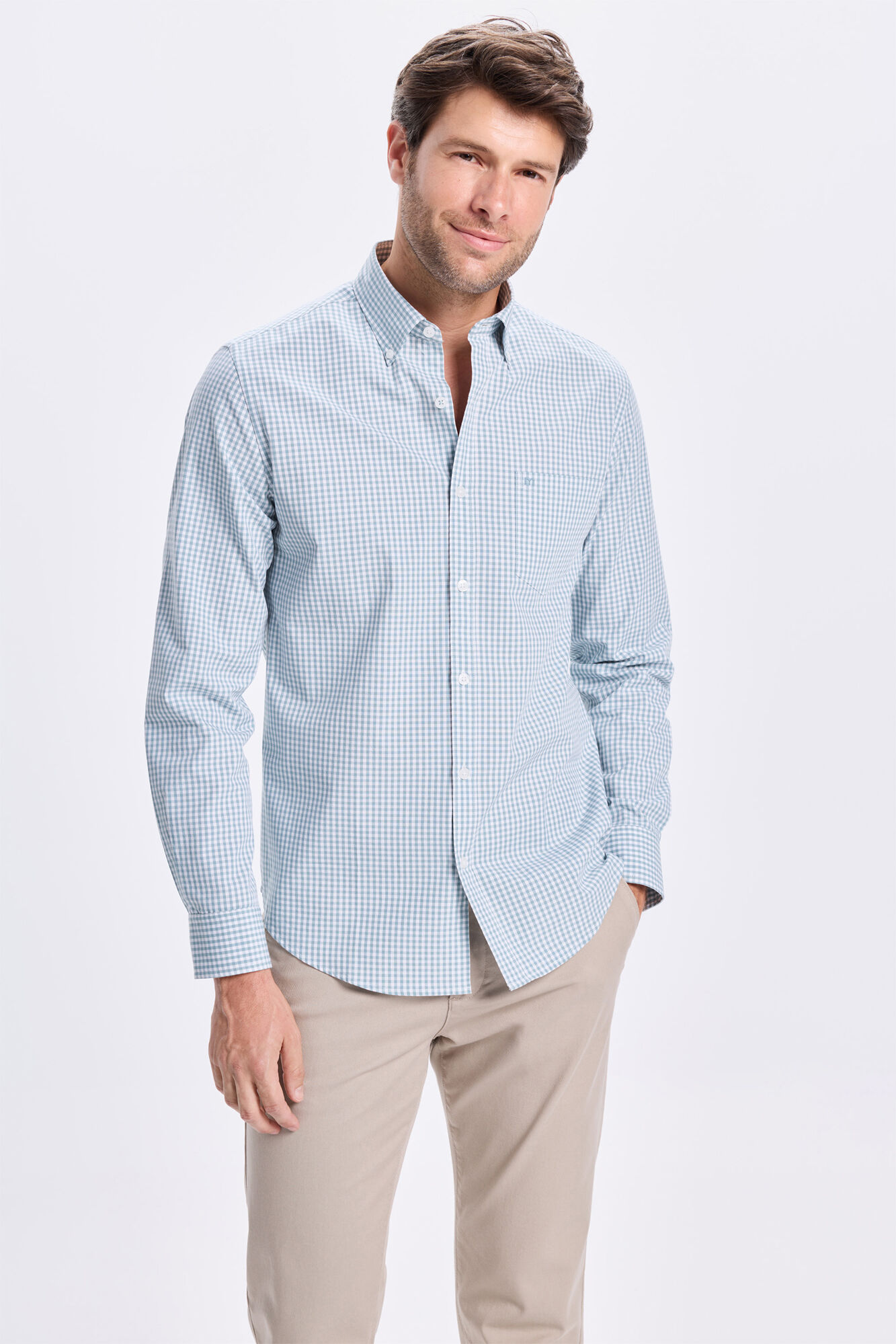 Milano Camisa Twill Cuadros