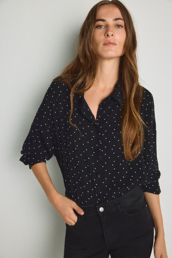 Milano Camisa estampada Preto