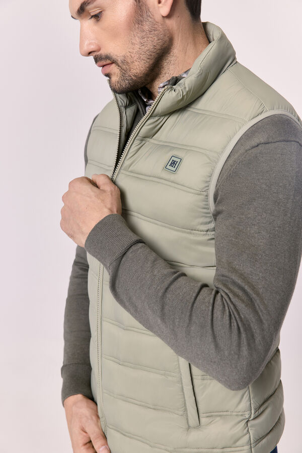 Pedro del Hierro Colete acolchoado ultralight Cáqui médio