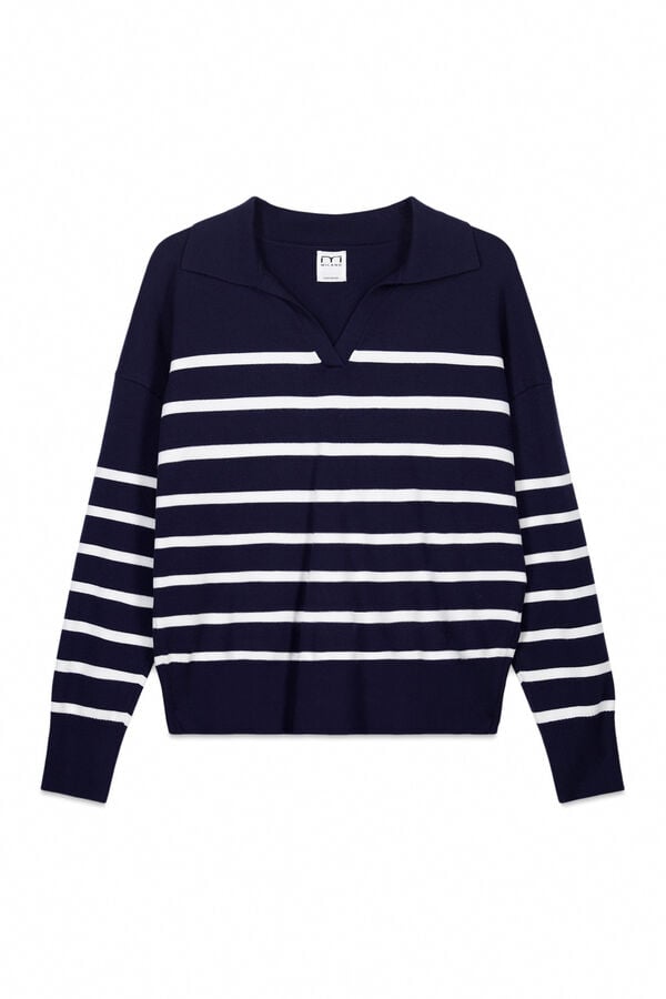 Milano Jersey cuello polo Navy