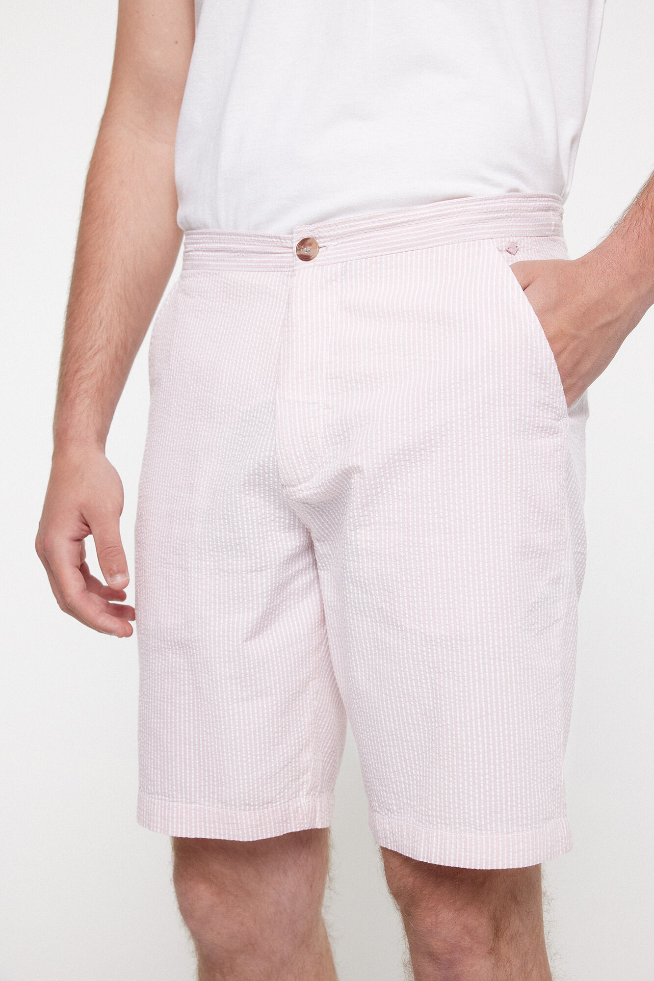 milano Bermuda Seersucker Rayas