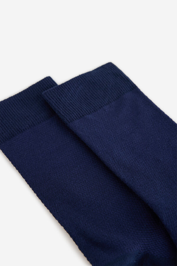 Milano Meias b&aacute;sicos estruturadas Marinho