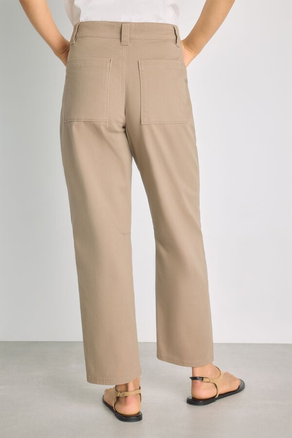Milano Cal&ccedil;a color com bolsos de remendo Torrefac&ccedil;ao
