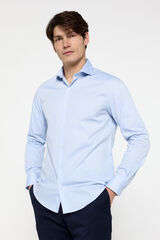 Pedro del Hierro Camisa microestrutura Azul