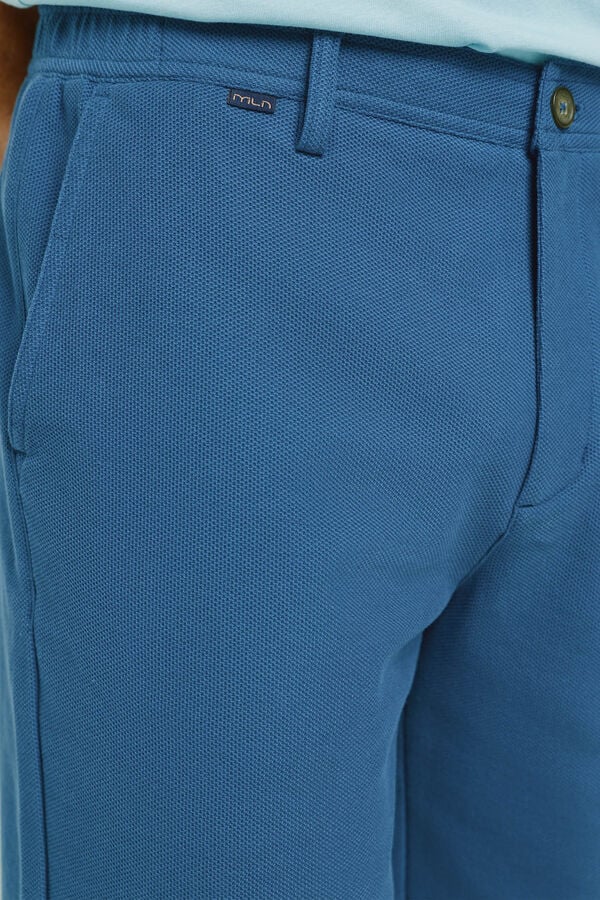 Milano Bermuda microestructura Azul Oscuro