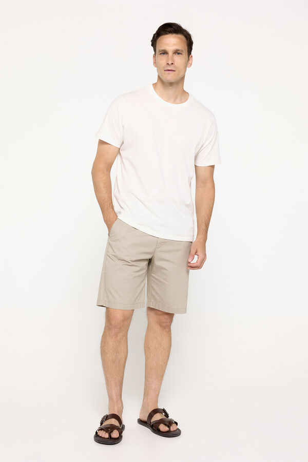 Springfield Bermuda b&aacute;sica lisa Springfield Bege