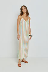 Milano Vestido escote pico con tirantes Coral