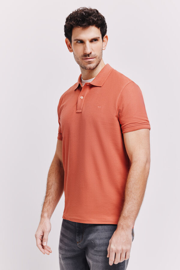 Milano Polo manga curta Vermelho