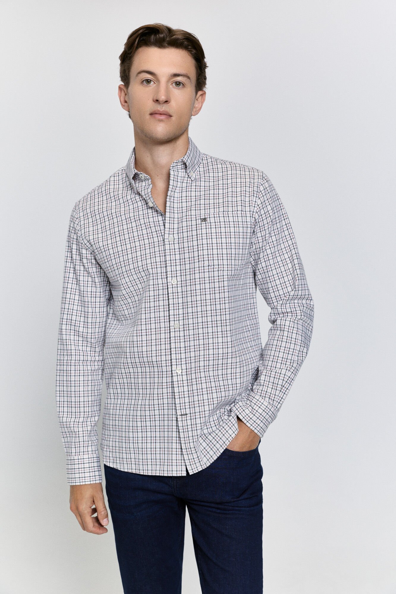 Pedro del Hierro Camisa cuadros relaxed fit