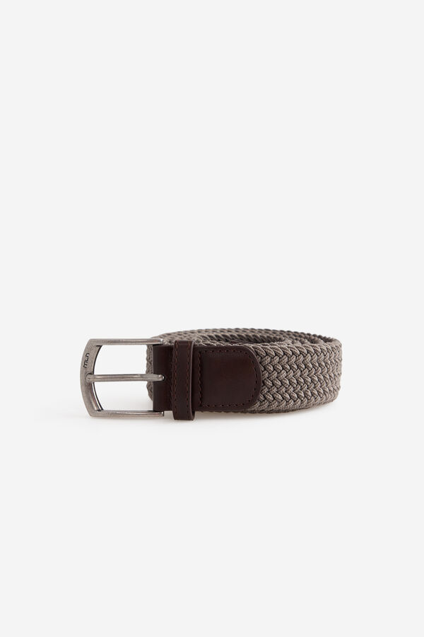 Milano Cintur&oacute;n trenzado el&aacute;stico Beige
