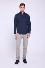 Milano Pantalón Bolsillos Comfort Fit Kaki Oscuro