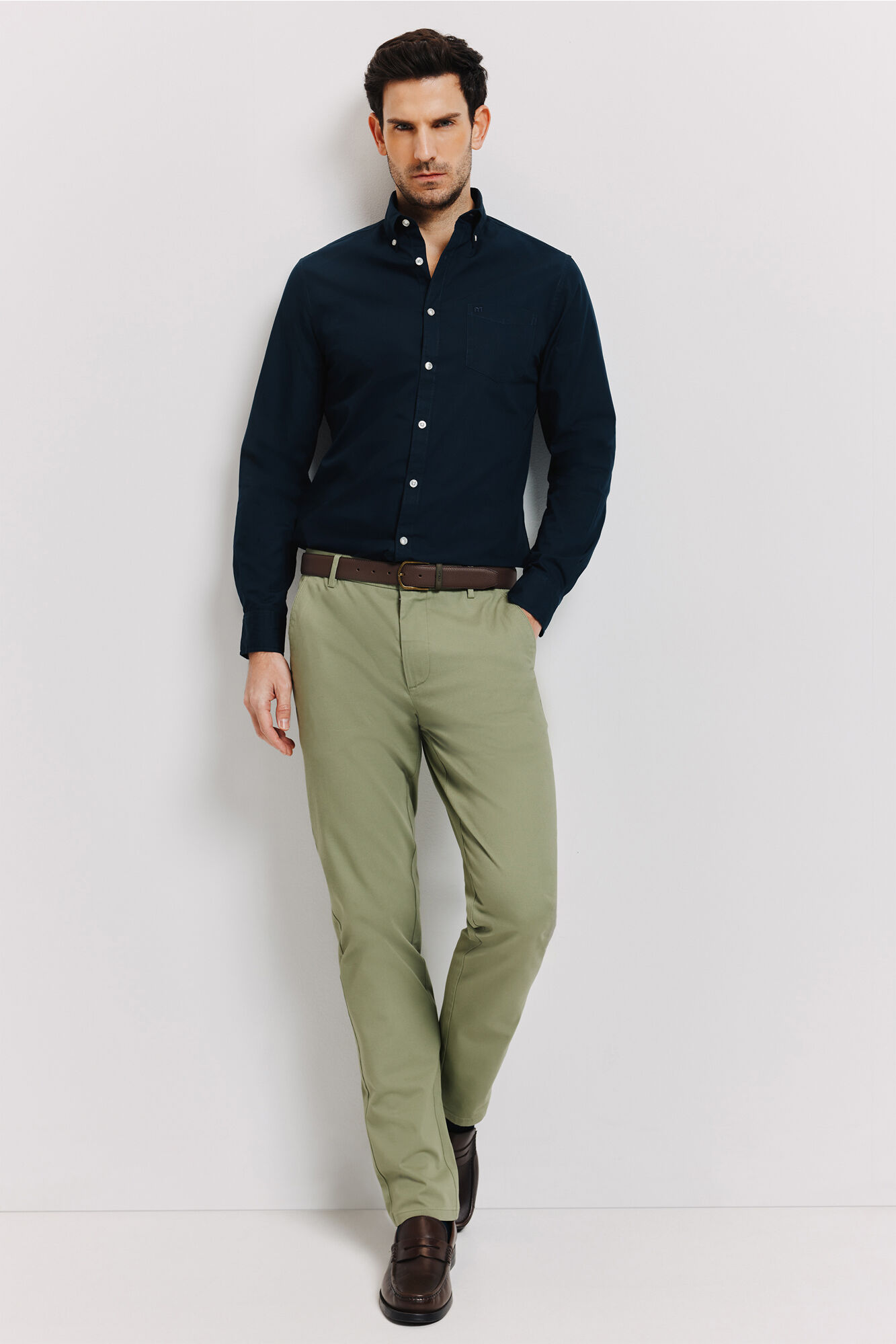 Milano Camisa lisa manga larga