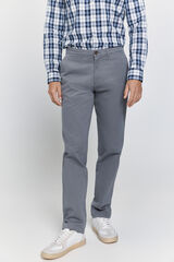 Pedro del Hierro Calças chino com ajuste confortável Cinza claro