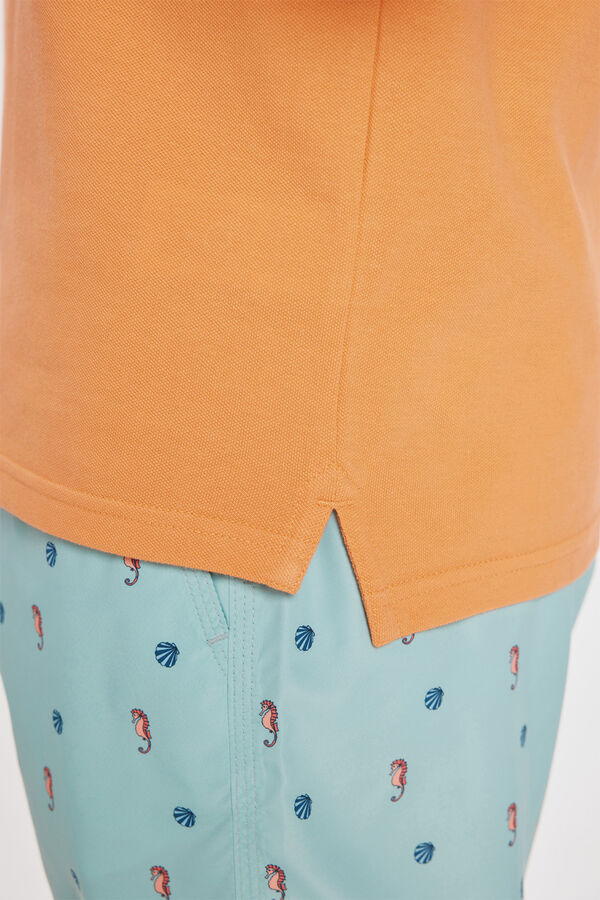 Milano Polo Piqué Básico Laranja