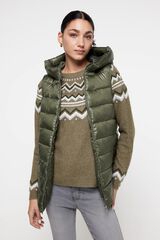 Milano Chaleco acolchado capucha Verde