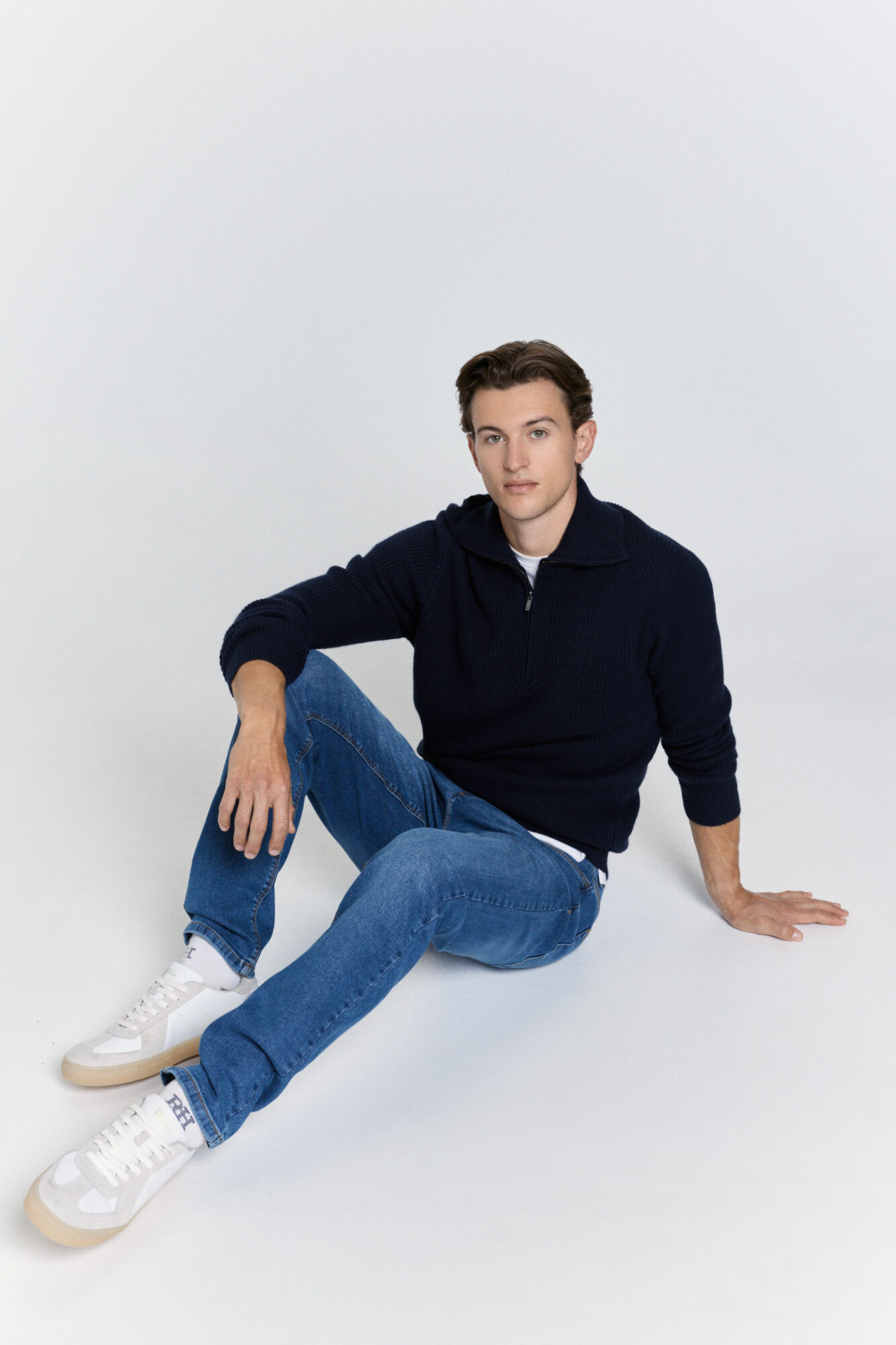 Milano C&aacute;rdigan de punto media cremallera