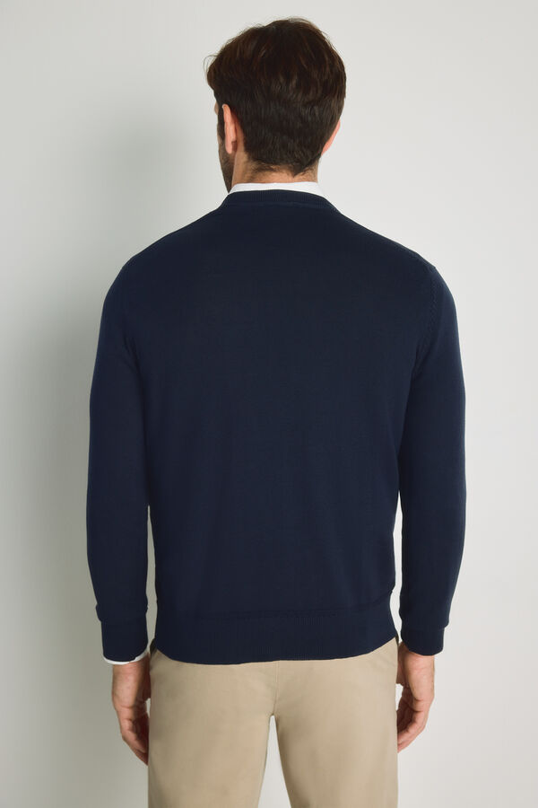 Pedro del Hierro Jersey cuello caja Navy