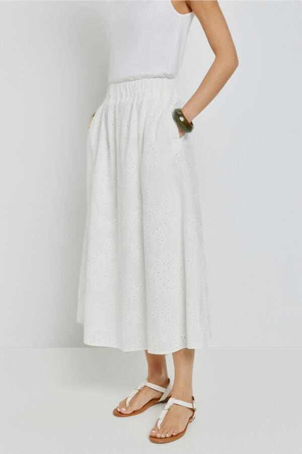 Milano Falda bordada Marfil