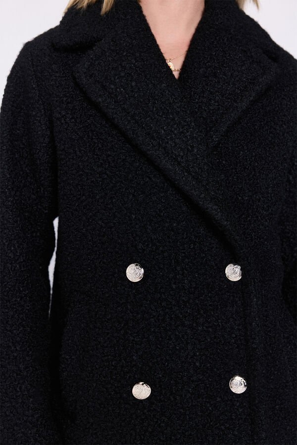 Milano Abrigo semilargo bouclé Negro