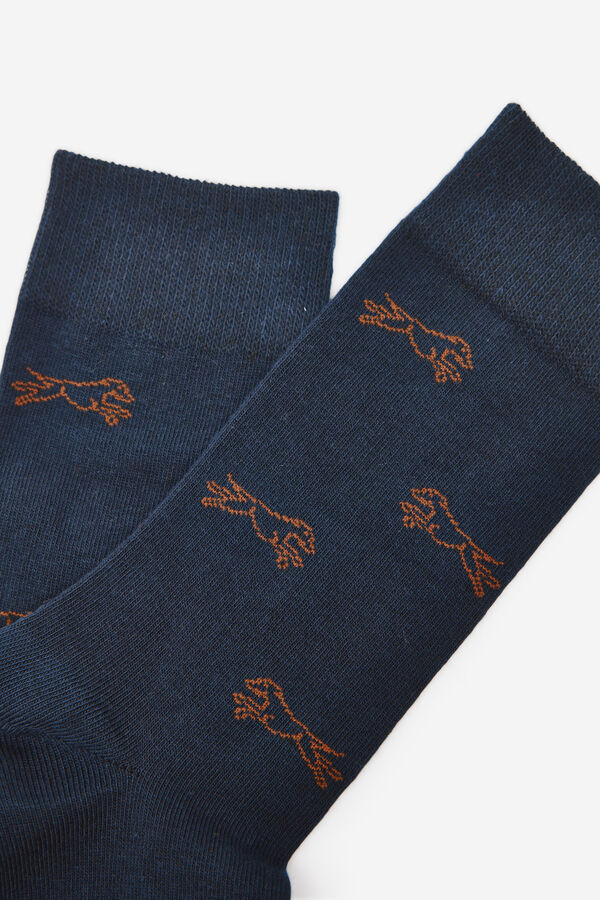 Milano Calcet&iacute;n dibujo perros Navy