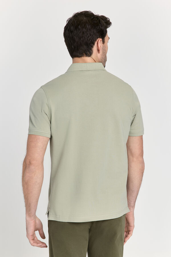 Pedro del Hierro Polo b&aacute;sico manga curta C&aacute;qui m&eacute;dio