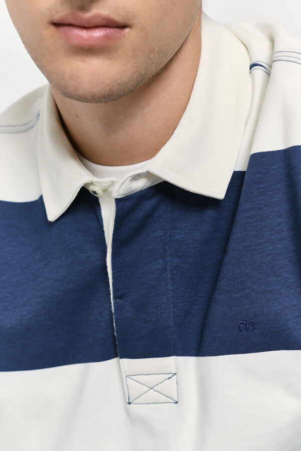 Milano Polo riscas estilo rugby Marinho