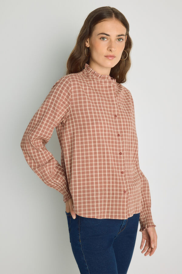 Milano Camisa gola mao Rosa