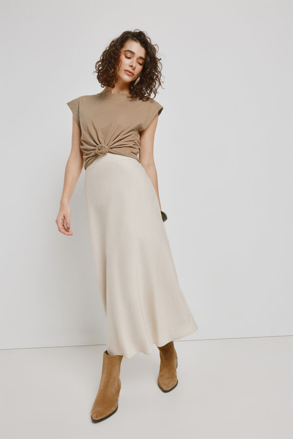 Milano T-shirt de manga curta Areia