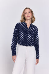 Milano Blusa florescente Estampado azul