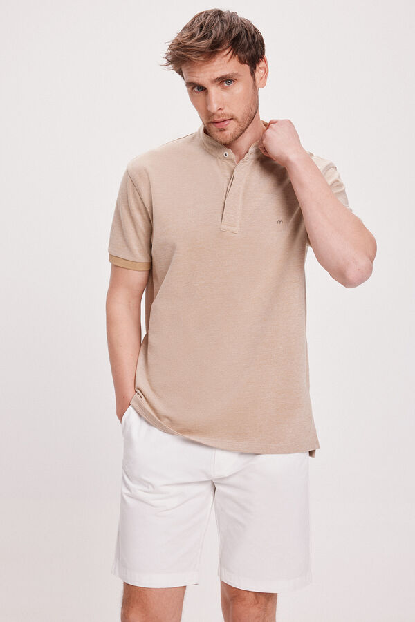 Milano Polo Mao Oxford Areia