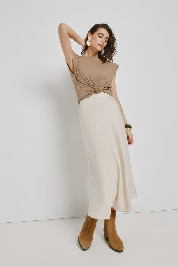 Milano T-shirt de manga curta Areia