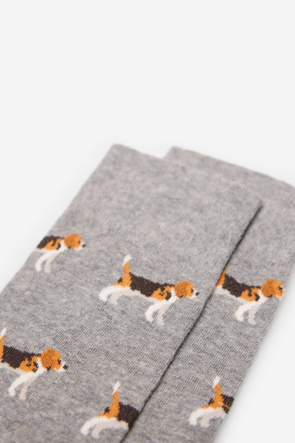 Milano Calcetines gr&aacute;fico jeep Gris