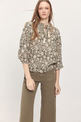 Milano Blusa manga bufante Estampado verde